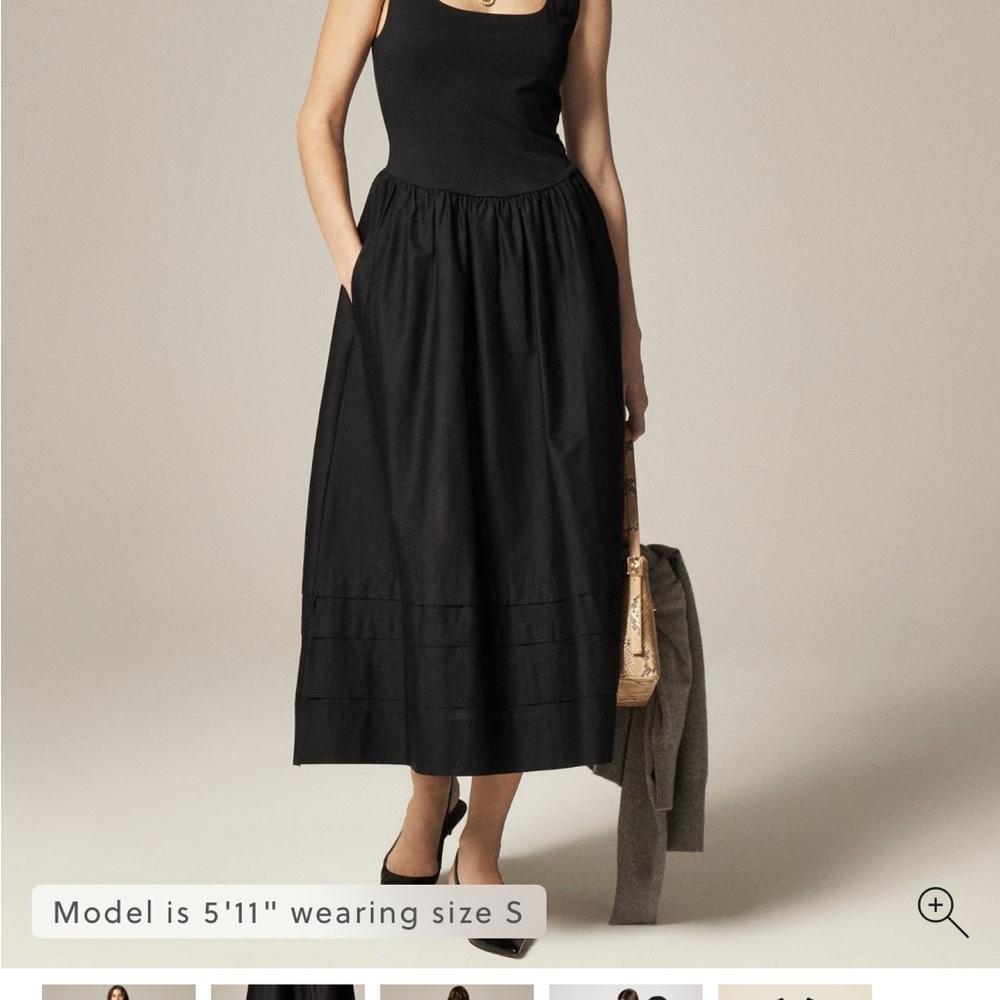 J. Crew Elegant Black Dress with Pockets